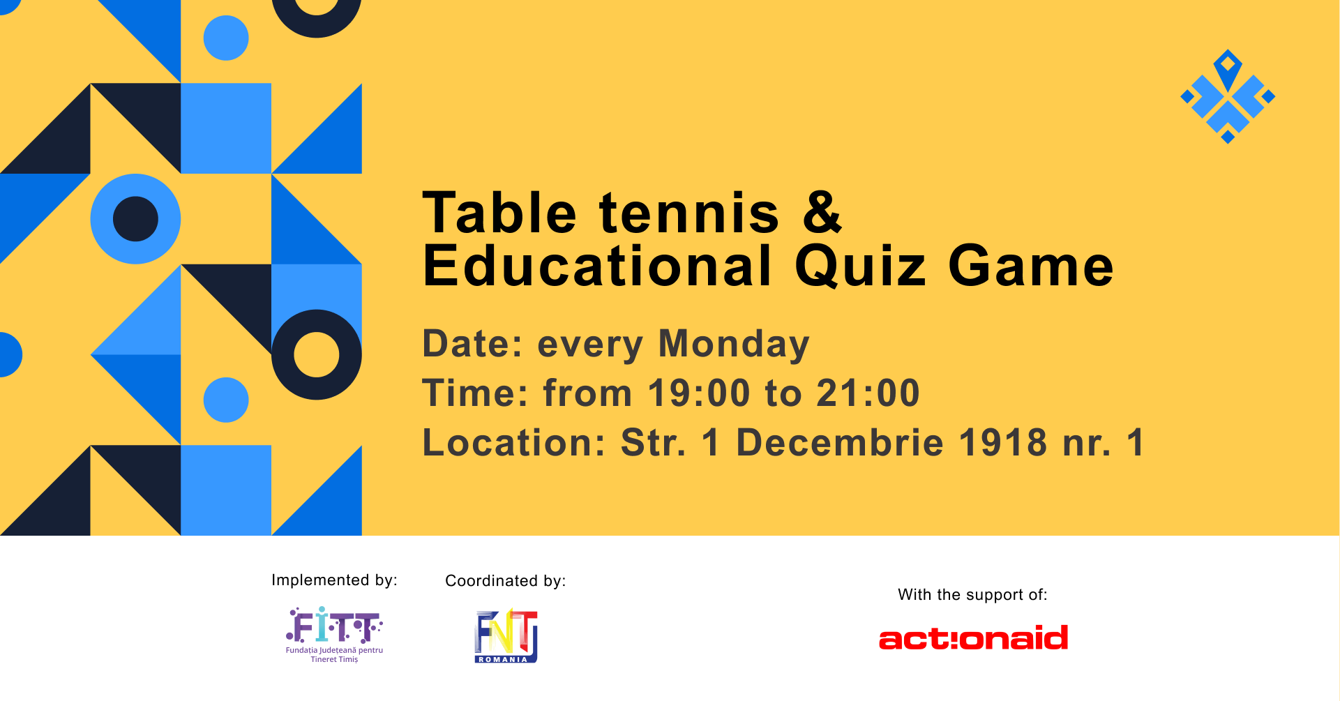 Table tennis, Xbox games & Educational Quiz Game European Youth Portal